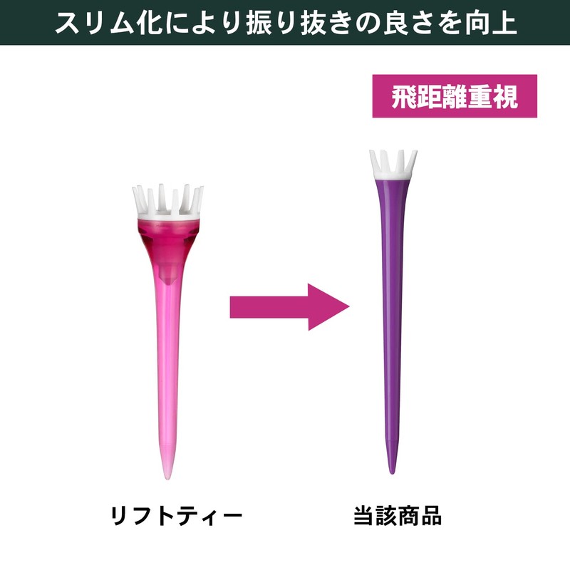 Tabata GV1420 B 77 Golf Tees, Plastic Tees, Long Tees,