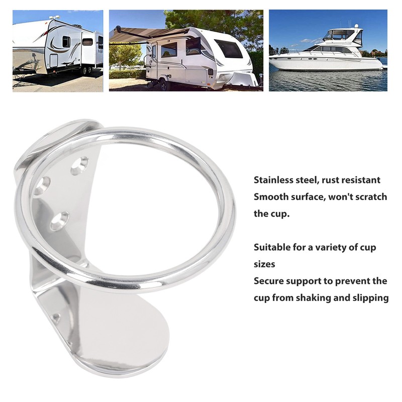 Boat Ring Drink Holder Stainless Steel Rustproof Wall Mount Single