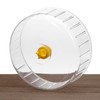 QWORK® 17cm Transparent Hamster Wheel, Silent Spinner Wheel with Double
