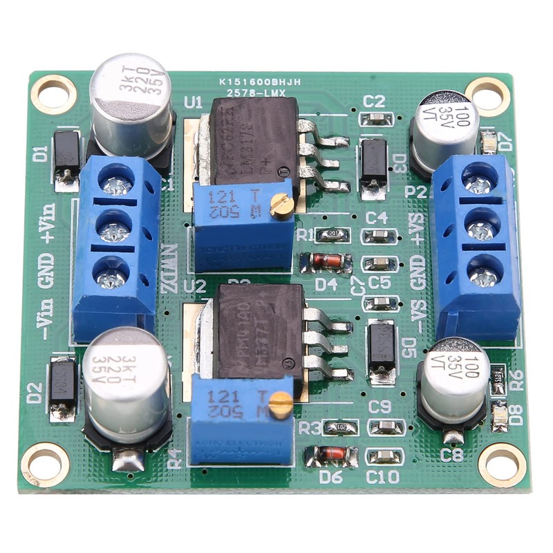 Hilitand Adjustable Stabilized Power Module LM317 / 337 Positive Negative