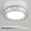 Lightania 16 Inch Flush Mount Ceiling Light, Modern Brushed Nickel