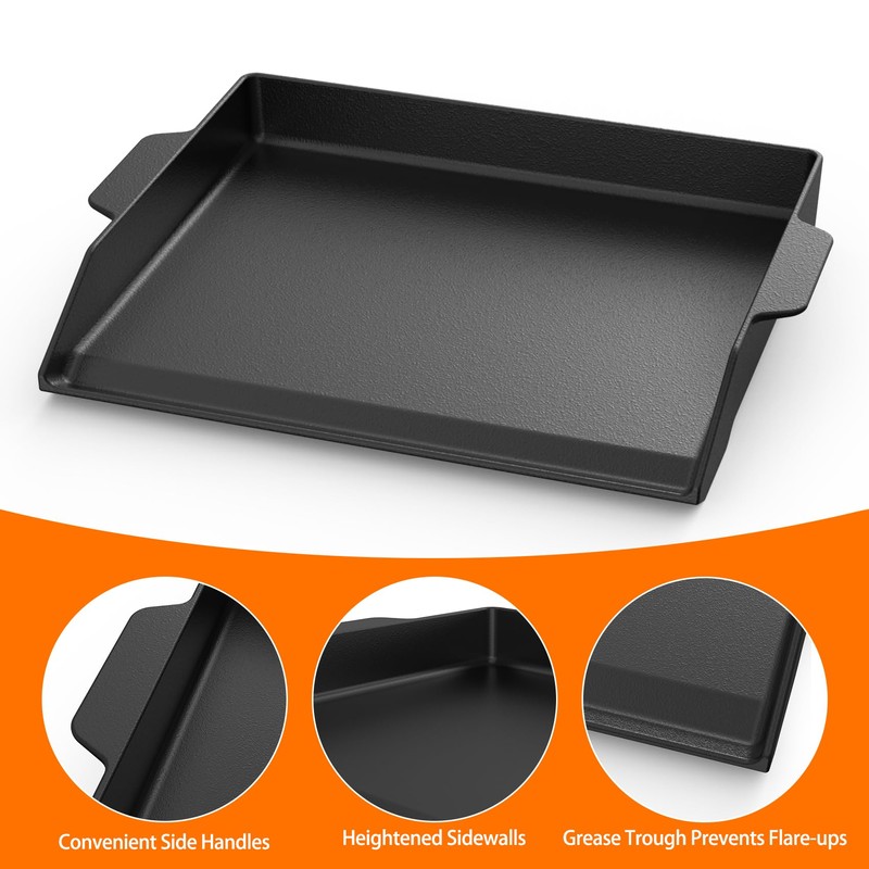 Onlyfire Universal Cast Iron Griddle for Gas Grills and Range