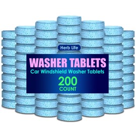 200 PCS-Car Windshield Washer Tablets, Glass Cleaner, Concentrated Effervescent Tablets, Solid Windshield Effervescent Wiper Tablet for Car Window Glass Cleaning