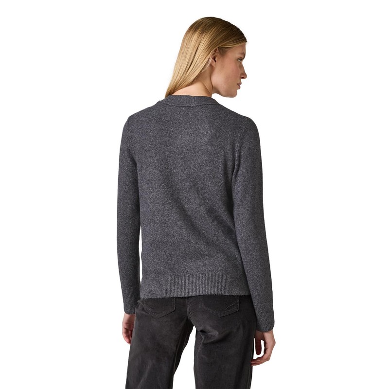 Cecil Women's Cardigan with Button Placket, Charcoal Grey Melange