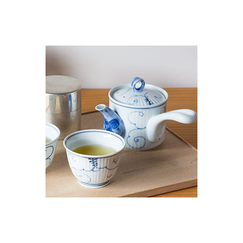 Hasami Ware 60189 Teapot with Arabesque Grape Pattern (Super Stainless