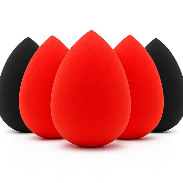 8PCS Makeup Sponge Beauty Blender Set – 4 Red &