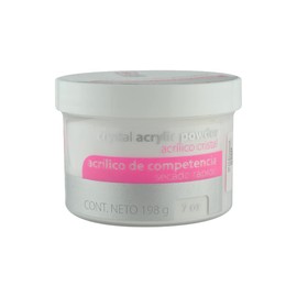 NAIL FACTORY - ACRILICO EN POLVO DE COMPETENCIA Para Construcción Extensión de Uñas, Nail Powder CRISTAL CLEAR, 7 Oz. / 196 Gr,