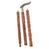 Solid Wood Handicrafts Vintage Unique Walking Stick Wooden Cane Brass