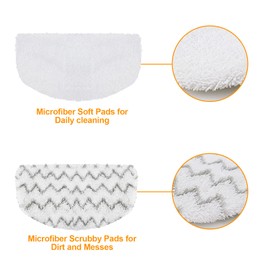 12 Pack Steam Mop Replacement Pads Compatible with Bissell Powerfresh Steam Mop 1940 1806 1544 2075 2685A 2181 2814 Series, Model 1940A 1940W 19405 2075A 2685A 5938, Microfiber Washable, Reusable