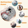 YeeJu Christmas Large Throw Blanket Gray Christmas Snowman Throw Blanket
