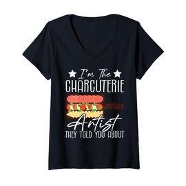 Womens Charcuterie Board with Lid Board Making Cheese Charcuterie V-Neck T-Shirt