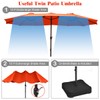 Tangkula 15 Ft Patio Double Sided Umbrella with Base, Extra