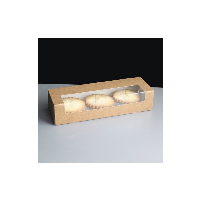 Brown Kraft Double Stack Mince Pie Box 9 x 3
