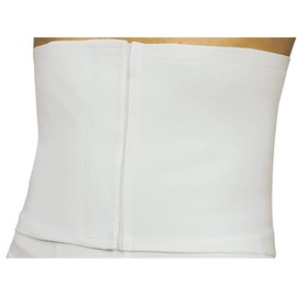 MANIFATTURA BERNINA Sana 55104 Post-Operative Adjustable Back Support Belt Abdominal Support Cotton with Velcro Fastening Height 22 cm, White