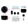 Ufixt Universal Black Control Knobs for Ovens, Cookers and Hobs