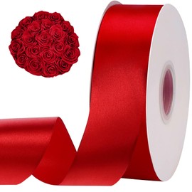 100 Yardas Cinta de Envoltura de regalos,3.8cm,Listón Satin De Doble Cara,Cinta De Satén De Color Sólido,Rollos Satinado Colores Listón para Bodas Cumpleaños Ramos,Tocados,Decoración navideña
