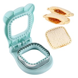 Zayookey Sandwich Mold Sealer Sandwich Cutter Press Square Blue Lunch Box Making 1 Set Bread Cutter Small Sandwich Making Bread Cutter Sandwich Cutter Press Lunch Sandwich Handmade Bread Making Tool