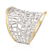 Ross-Simons Sterling Silver and 14kt Yellow Gold Free-Form Lattice Ring.