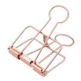 Clips para carpetas extragrandes de 5 cm, pinzas de papel grandes, color oro rosa (15 piezas)