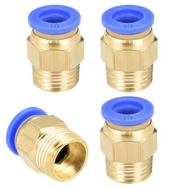 TA-VIGOR 10mm Pneumatic Push to Connect Fittings, G3/8 Male Thread Quick Connect Straight Coupler, Air Line Push Fit Connectors for Pneumatic Systems and Air Compressors, 5Pcs
