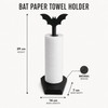 Gothic Bat Paper Towel Holder for Kitchen – Wooden Halloween