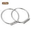 sourcing map Semicircle Handbag Handle Frame, 2Pcs 4.09" Metal Purse