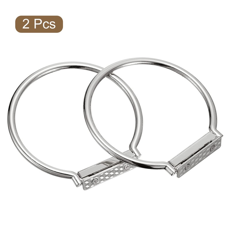 sourcing map Semicircle Handbag Handle Frame, 2Pcs 4.09" Metal Purse