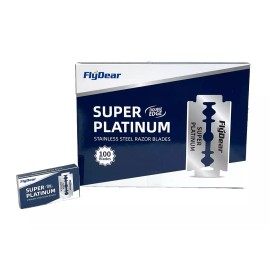 FlyDear  Double Edge Stainless Steel Razor Blades - 100 Pack Barber Supplies