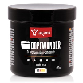 BBQ-Toro Dopfwunder The Dutch Oven Enamel & Care Paste, 250 ml Paste for the Enamelling & Care of Cast Iron Barbecue Accessories, Barbecue Grates, Grill Plates, Grill Pans and More
