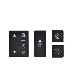 VIP KROM for Land Rover Range Sport 2014-2017 ECO MOD ASL Raise Lover Center Console Button Knob Trim 4pcs, Black, VIPLR0517-1FBA