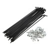 QUARKZMAN 40 Pcs 14G J Curve 136mm Spokes with Nipples