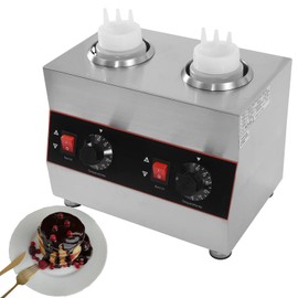 PreAsion 110V Cheese Sauce Warmer Jam Heat Preservation Machine 2 Pot Cheese Chocolate Sauce Heater Electric Sauce Warmer