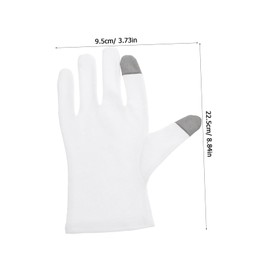 WOONEKY 2 Pairs Cotton Sleep Gloves with Built Lotion for Moisturizing Dry Hands Touchscreen Friendly Beauty Gloves for Men and Women Convenient Overnight Hand Care
