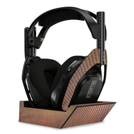 MightySkins Carbon Fiber Skin Compatible With Astro A50 Wireless Headphones + Base Station (Gen 4) - Brown Pleather | Protective, Durable Textured Carbon Fiber Finish | Easy To Apply | Made in the USA