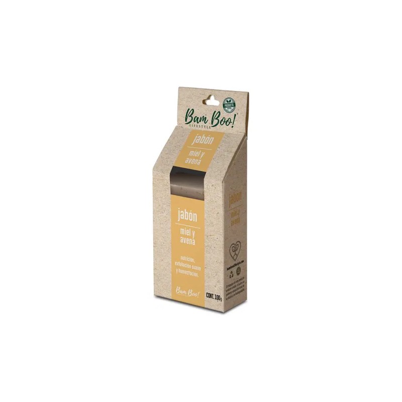 50 Pack Jabón Artesanal Natural Miel Avena 100 G Bam