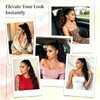 Ponytail Extension Magic Paste, 22Inch Ash Brown Highlighted Honey Blonde