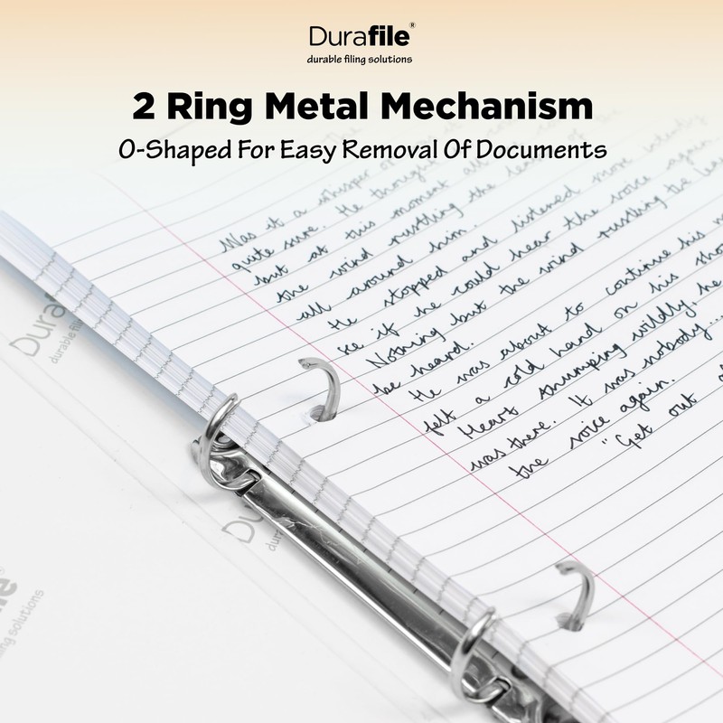 Durafile Ring Binder A4 File, Orange, Single File Folder Organiser,