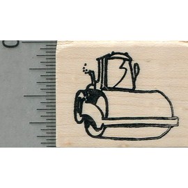 Steamroller Rubber Stamp, Construction Equipment Series