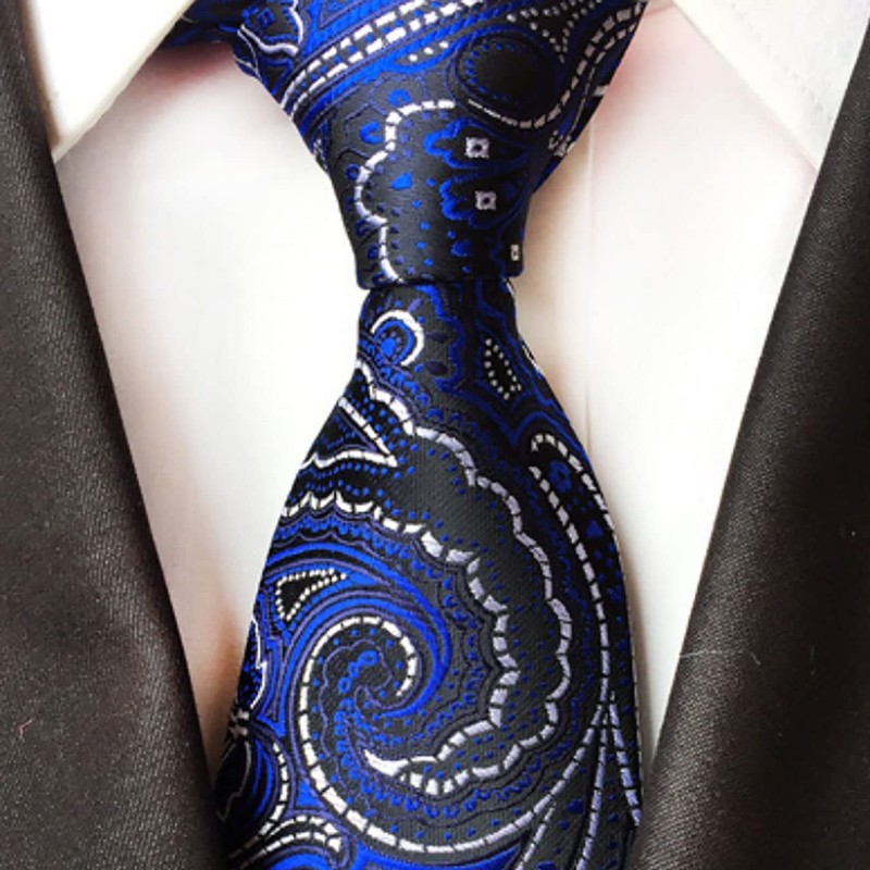 LEX STANDARD NA003 Men's Paisley Pattern Stylish Necktie, Casual Suit,