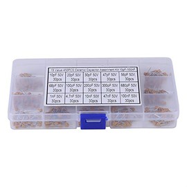 Kit de Surtido de Capacitores Cerámicos 15 Valor 10pf － 100nf Condensadores Surtidos Multicapa con Caja de Bajo Consumo 450pcs
