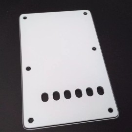 True Custom Shop® 3Ply White 6 Hole Vintage Style Tremolo Cover for Fender Strat