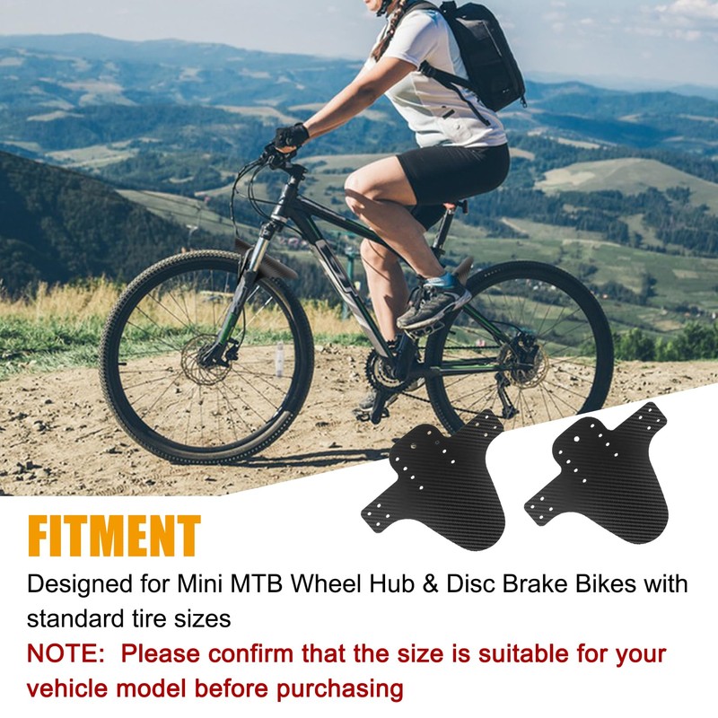 2PCS MTB Mountain Bike Mud Guard Wings, Front & Rear