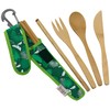 To-Go Ware 20200003902001 Bamboo Cutlery Kit, Green Tropics