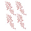 4 Pieces Long Patch Plum Blossom Iron on Patch Embroided