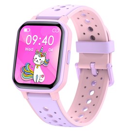 Kids Smart Watch Girls Boys Fitness Tracker Watch Kids Smart Watch 1.54 Inch DIY Dial 20 Sports Modes Gaming Pedometer IP68 Waterproof Multi Language Multi-function with Japanese Instruction Manual