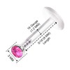 16g 8mm 2mm Clear Acrylic Monroe Labret Bar, No information