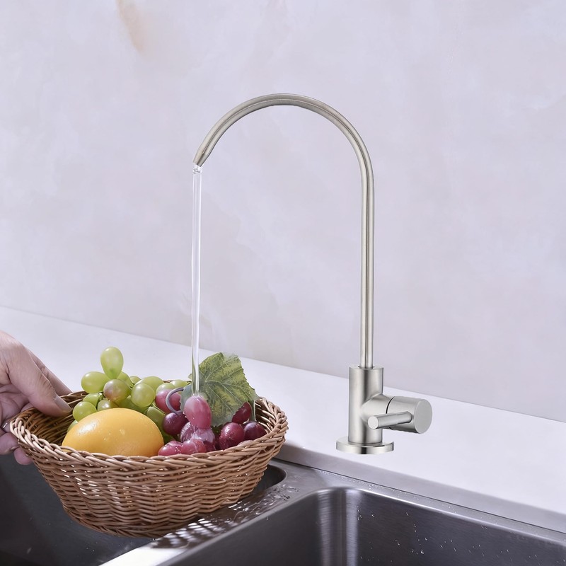TUTEW Drinking Water Faucet Brushed Nickel, Kitchen Water Purifier Faucet