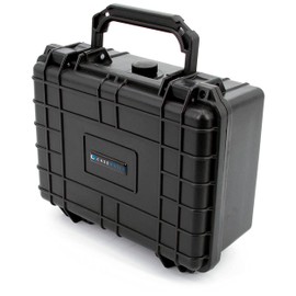 CASEMATIX 9" Waterproof Hard Case with Customizable Foam for Portable Electronics, Tools and Accessories - Hard Shell Plastic Case with Pre-Diced Travel Case Foam Interior