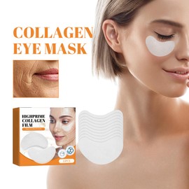 Collagen Soluble Film, Pack of 20 Collagen Firming Mask Highprime Collagen Soluble Film Moisturising Skin Care Anti-Ageing Face Masks, Collagen Eye Mask Patches for Anti-Ageing Firming