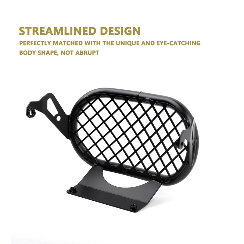 Minho Motorcycel Front Headlight Guard with Mesh Cover in Heavy